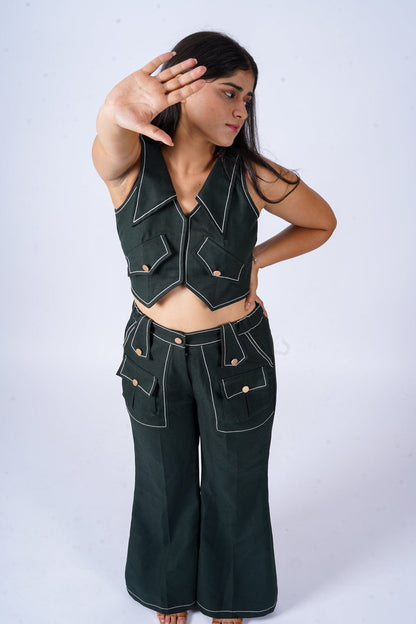 Bottled Green Button Co-ord